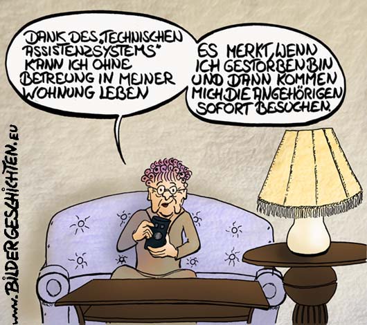 Altenpflege Cartoon