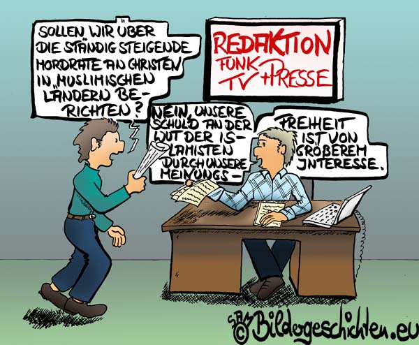 Christenverfolgung- Karikatur