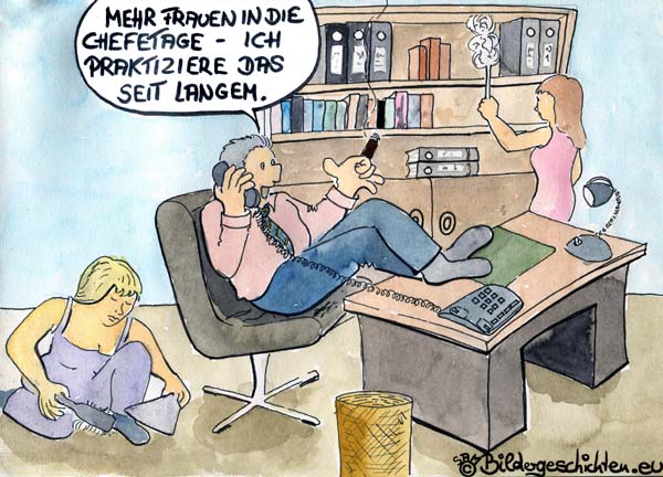 Frauenrechte  - Cartoon