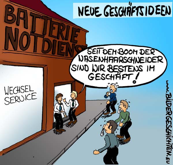 Neue Geschftsidee Cartoon