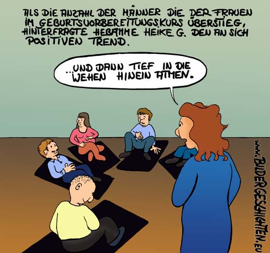 Schwangerschaft Gymnastik Cartoon