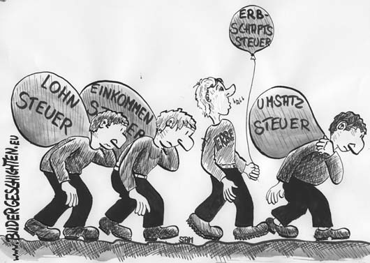 Steuern-Karikatur