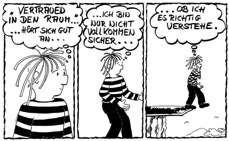 Vertrauen in den Raum_Comicstrip