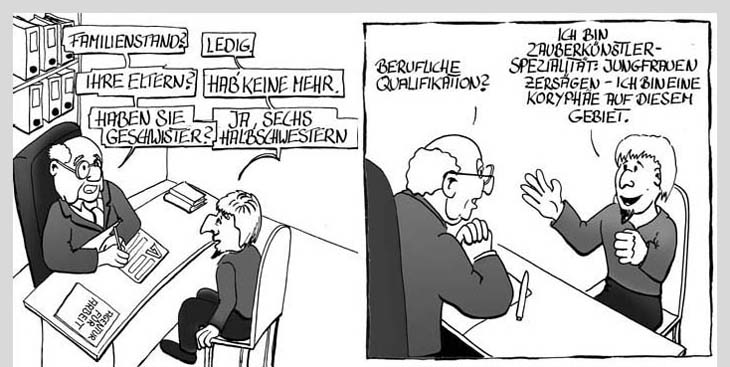 Zauberer - Cartoon-Bildgeschichte