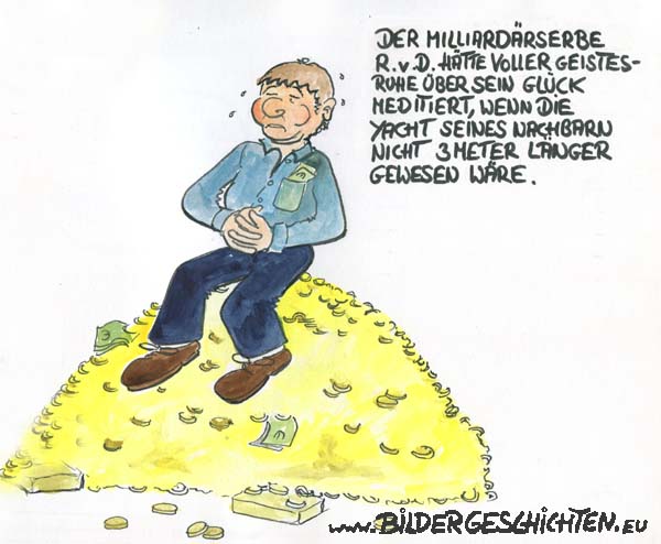 Zufriedenheit- Karikatur